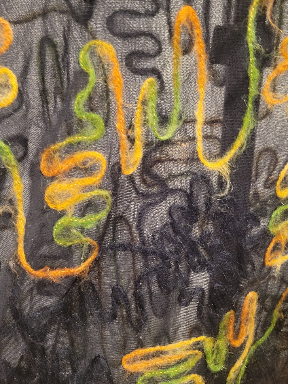 Black Sheer Long Sleeve Floral Embroidered Top - Picture 5 of 5